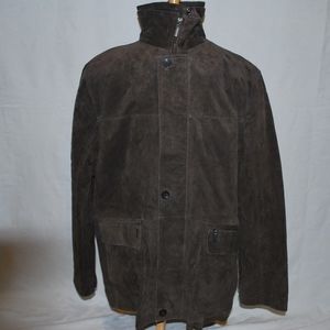 Arizona Men’s Brown Suede Winter Coat Large New